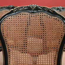 Load image into Gallery viewer, x SOLD Set of Six Antique French Chinoiseries Inspired Dining Kitchen Chairs, Cane Backs B11253