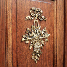 Load image into Gallery viewer, x SOLD Antique French Oak & Mirror Door Wardrobe Armoire with Bevelled Mirrors, Gilt Brass mounts with drawers. B10531