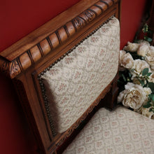 Load image into Gallery viewer, x SOLD Pair of Chairs, Church Hall Chairs, Antique French Walnut and Fabric Chairs. B10372