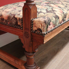 Load image into Gallery viewer, x SOLD Antique French Hall Settle Hall Seat Oak and Tapestry French Bench Seat Armchair B10810