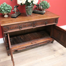 Load image into Gallery viewer, x SOLD Antique French Oak Sideboard, 2 Drawer Sideboard TV Cabinet Unit Hall Cupboard B10541