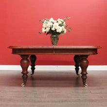 Load image into Gallery viewer, x SOLD Antique Australian Cedar 2 Leaf Extension Table Australian Cedar Kitchen Table. B10276