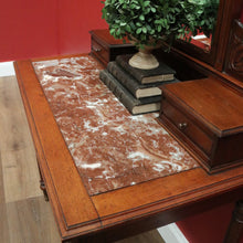 Load image into Gallery viewer, x SOLD Antique French Dressing Table, Walnut, Mirror and Marble Desk, Hall Table B11088