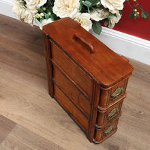 Load image into Gallery viewer, x SOLDAntique Singer Sewing Machine Chest of drawers, Stackable 3 Drawer Chest, Handle B11222