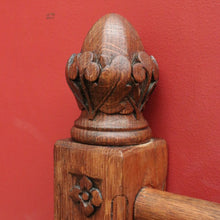 Load image into Gallery viewer, x SOLD Antique French Hall Settle Hall Seat Oak and Tapestry French Bench Seat Armchair B10810