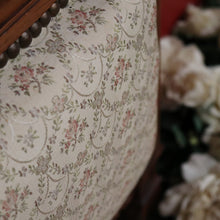Load image into Gallery viewer, x SOLD Pair of Chairs, Church Hall Chairs, Antique French Walnut and Fabric Chairs. B10372