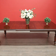 Load image into Gallery viewer, x SOLD Antique Extension Dining Table, English Mahogany 2 Leaf Extension Dining Table. B10407