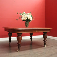 Load image into Gallery viewer, x SOLD Antique Australian Cedar 2 Leaf Extension Table Australian Cedar Kitchen Table. B10276