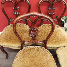 Load image into Gallery viewer, x SOLD Antique Dining Chairs, Set of 4 Antique Kitchen Chairs, English Mahogany Chairs B10311
