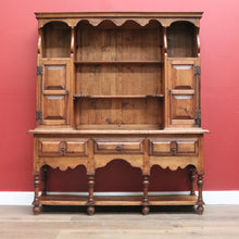 Load image into Gallery viewer, x SOLD Antique French Kitchen Dresser, Country Farmhouse Sideboard, Oak 3 Drawer Buffet B11022