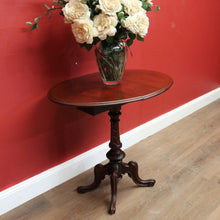 Load image into Gallery viewer, x SOLD Antique English Lamp Table, Twist Top Drop Leaf or Drop Side Sofa Hall Table. B11287