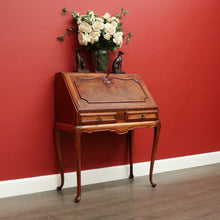 Load image into Gallery viewer, x SOLD Antique French Writing Bureau, Walnut and Burr Walnut Desk Office Desk Bureau. B10337