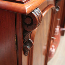 Load image into Gallery viewer, x SOLD Antique Australian Cedar Sideboard, Mirror Back Inverted Breakfront Sideboard B11096
