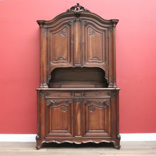 Load image into Gallery viewer, x SOLD Antique French Walnut 2 Section Carved Buffet Bookcase Display China Cabinet. B11915