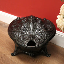 Load image into Gallery viewer, Antique French Cast Iron Coal Scuttle, Magazine Rack or Holder, Kindling Box B10736