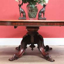 Load image into Gallery viewer, x SOLD Antique English Coffee Table, Victorian Single Pedestal Four Leg Coffee Table B11056