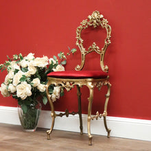 Load image into Gallery viewer, x SOLD Vintage Italian Gilt Dressing Chair, Dressing Table, Hall Bedroom Chair, Cushion B10538