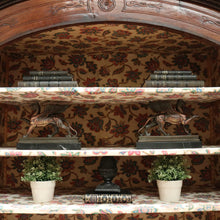 Load image into Gallery viewer, Antique French Cherrywood 2 Door 19th Century Glass Door Bookcase China Cabinet B10700