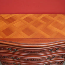 Load image into Gallery viewer, x SOLD Vintage French Chest of Drawers, 3 Drawer Parquetry Top French Cherrywood Chest. B10416