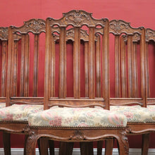 Load image into Gallery viewer, x SOLD Set of 6 Antique French Dining Chairs, 6 Kitchen Chairs, Tapestry Seat Chairs B11023