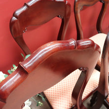 Load image into Gallery viewer, x SOLD Set of Eight Antique Dining Chairs, Kitchen Chairs, English Mahogany and Fabric. B11142