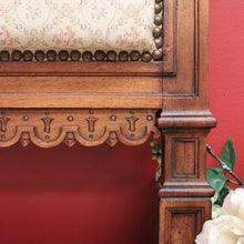 Load image into Gallery viewer, x SOLD Pair of Chairs, Church Hall Chairs, Antique French Walnut and Fabric Chairs. B10372