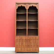 Load image into Gallery viewer, x SOLD Vintage Drexel, Van Treight Bookcase Cabinet, Gothic Style Display Cupboard. B10289