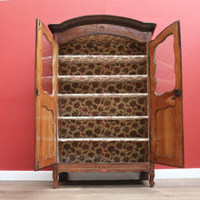 Load image into Gallery viewer, Antique French Cherrywood 2 Door 19th Century Glass Door Bookcase China Cabinet B10700