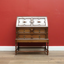Load image into Gallery viewer, x SOLD Antique Oak Writing Bureau Chest of Drawer Bureau Desk Secretaire B10684