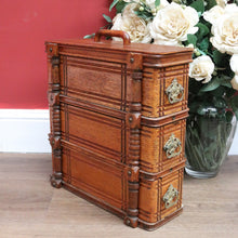 Load image into Gallery viewer, x SOLD Antique Singer Sewing Machine Chest of drawers, Stackable 3 Drawer Chest, Handle B11223