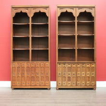 Load image into Gallery viewer, x SOLD Vintage Drexel, Van Treight Bookcase Cabinet, Gothic Style Display Cupboard. B10289
