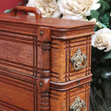 Load image into Gallery viewer, x SOLD Antique Singer Sewing Machine Chest of drawers, Stackable 3 Drawer Chest, Handle B11223