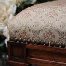 Load image into Gallery viewer, x SOLD Pair of Chairs, Church Hall Chairs, Antique French Walnut and Fabric Chairs. B10372