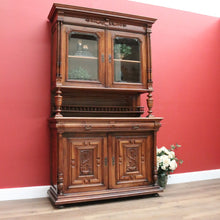 Load image into Gallery viewer, x SOLD Antique French Walnut Bookcase, French Two Height China Cabinet, Hall Cupboard B10806