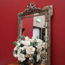 Load image into Gallery viewer, x SOLD Antique French Wall Mirror, Gilt Timber and Gesso Frame. Bird, Torch, Quiver B11179