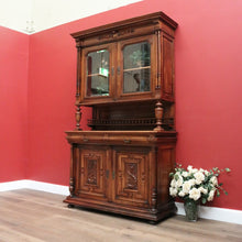 Load image into Gallery viewer, x SOLD Antique French Walnut Bookcase, French Two Height China Cabinet, Hall Cupboard B10806
