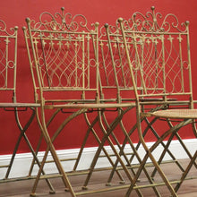 Load image into Gallery viewer, x SOLD Set of Six Iron Garden Chairs, Outdoor Chairs, Café Chairs in the French Style B11087