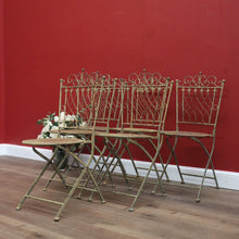 Load image into Gallery viewer, x SOLD Set of Six Iron Garden Chairs, Outdoor Chairs, Café Chairs in the French Style B11087