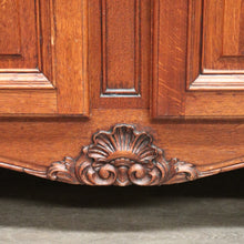 Load image into Gallery viewer, x SOLD French Breakfront 4 Door Oak Sideboard Cabinet with 2 Drawers Parquetry Top B10459