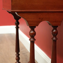 Load image into Gallery viewer, x SOLD Antique French Mahogany Sewing Table, Bedside Table, Lamp, Side Table, Lift Lid B10687