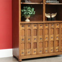 Load image into Gallery viewer, x SOLD Vintage Van Treight, Drexel Bookcase Cabinet, Gothic Style Display Open Cupboard. B10290
