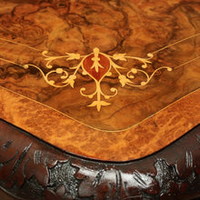 Load image into Gallery viewer, x SOLD Antique English Table, Burr Walnut and Inlay Sofa Table Side Table or Lamp Table B11255