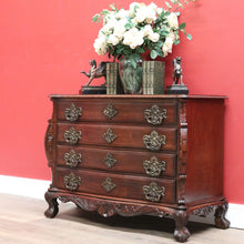 Load image into Gallery viewer, x SOLD Vintage French Mahogany 4 Drawer Carved Bedroom Hallway Chest of Drawers Cabinet B10704