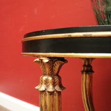 Load image into Gallery viewer, x SOLD Vintage Italian Two-tier Side Table with Tri-leg Base, Black Ebonised Lamp Table B11249