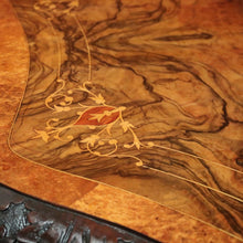 Load image into Gallery viewer, x SOLD Antique English Table, Burr Walnut and Inlay Sofa Table Side Table or Lamp Table B11255