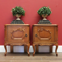 Load image into Gallery viewer, x SOLD Pair of Vintage Bedside Tables, French Lamp Tables, Pair of Oak Hall Cabinets B10907
