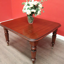 Load image into Gallery viewer, x SOLD Antique Extension Dining Table, English Mahogany 2 Leaf Extension Dining Table. B10407
