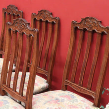 Load image into Gallery viewer, x SOLD Set of 6 Antique French Dining Chairs, 6 Kitchen Chairs, Tapestry Seat Chairs B11023