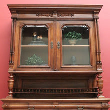 Load image into Gallery viewer, x SOLD Antique French Walnut Bookcase, French Two Height China Cabinet, Hall Cupboard B10806