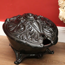 Load image into Gallery viewer, SALE Antique French Cast Iron Coal Scuttle, Magazine Rack or Holder, Kindling Box B10736

